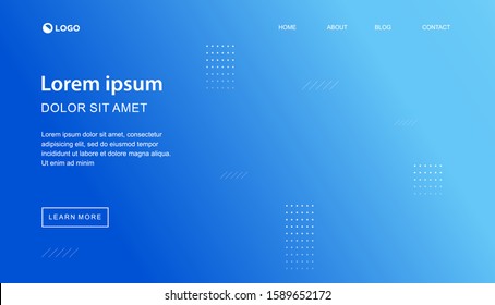 minimal gradient landing page design, modern background, vector eps 10