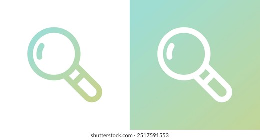 Minimal gradient magnifying glass icon. Back to school. Vector illustration, flat design