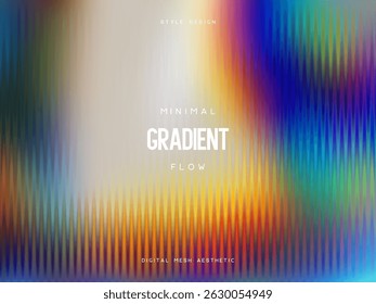 Minimal gradient mesh background with smooth color flow and vibrant vertical stripes. Abstract vector design for digital art, UI, posters, and modern creative use.