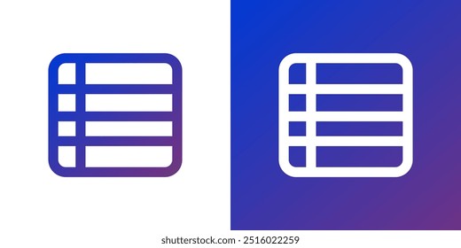 Minimal gradient paper sheet icon. Back to school. Vector illustration, flat design