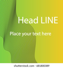 Minimal Gradient Pattern Green Yellow. Duo Tone Cover Design. Geometry Halftone Banner. Minimalist Hipster Broshure. Trendy Geometric Journal Cover. Bright Modern Vector Poster. Minimal covers design.