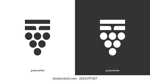 Minimal Grape Logo Designs Template.