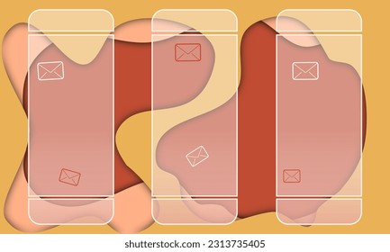 Minimal graphic background vector illustration for social media, networking, geometry wallpaper art, dot line doodle design Colourful 