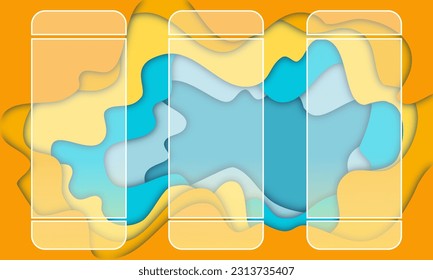 Ilustración mínima de fondo gráfico vectorial para medios sociales, red, geometría papel tapiz, diseño de doodle de línea de puntos Colorido 
