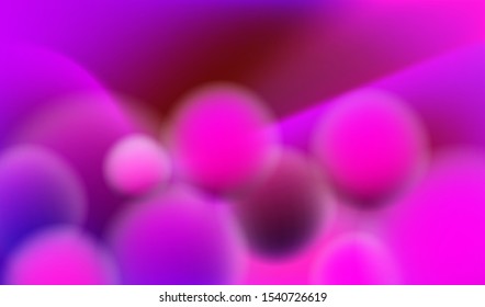 Minimal Graphic Design Art Vector Illustration. Blurred Colorful Vibrant Background, Purple 3D Fluid Elements. Concept Landing Page for Card, Banner, Poster, Cover, Flyer, Journal, Magazine, Template.