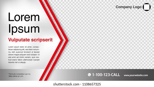 Minimal graphic design layout template for advertising, creative & business concept, modern diagonal abstract background Geometric element. Silver & Red with Transparency theme, Vector illustration