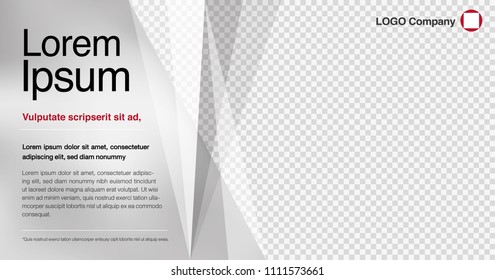 Minimal graphic design layout template for advertising, creative & business concept, modern diagonal abstract background Geometric element. Silver Grey Red with Transparency theme, Vector illustration