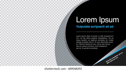 Minimal graphic design layout template for advertising, creative & business concept, modern Circle curve & Geometric diagonal abstract background. Black & White transparent theme, Vector illustration.