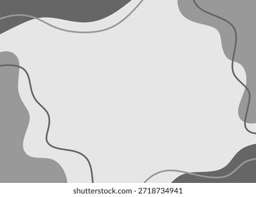 Fondo Abstractas gris mínimo con Formas y líneas orgánicas 