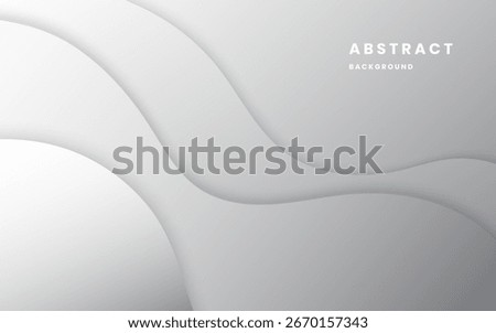 Minimal Gray Abstract Background with Soft Curved Layers for Modern Business and Presentation Design, Illustration vector 10 eps.