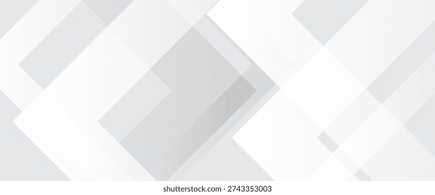 Minimal gray abstract vector background with overlapping translucent rectangles and diagonal layers, creating a clean, modern geometric composition.