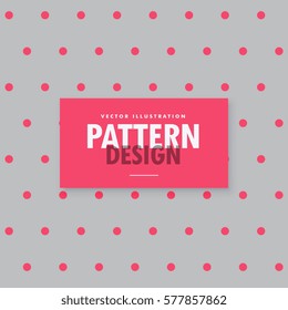 minimal gray background with pink polka dots