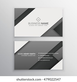 minimal gray black business card