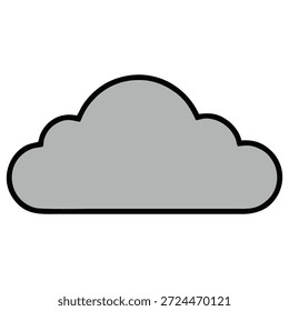 Ilustración de icono de almacenamiento en la nube gris mínimo