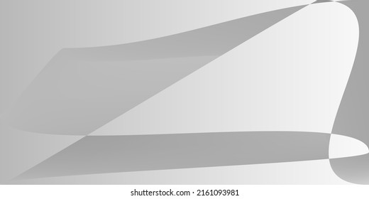 Minimal Gray Dynamic Grey Illustration. Fluid Alluminium Metallic Modern Gradient Mesh. Silver Monochromatic Technology Layers Smooth Surface. Shape Smooth Digital Futuristic Original Background.