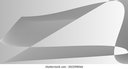 Minimal Gray Futuristic Alluminium Original Background. Smooth Silver Shape Monochromatic Modern Design. Technology Layers Grey Digital Gradient Mesh. Dynamic Fluid Modern Metallic Illustration.