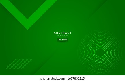 fondo verde mínimo, círculo creativo abstracto, fondo plano limpio, moderno vector concepto de página de aterrizaje.