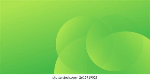Minimal green geometric background. Dynamic shapes composition. Vector illustration