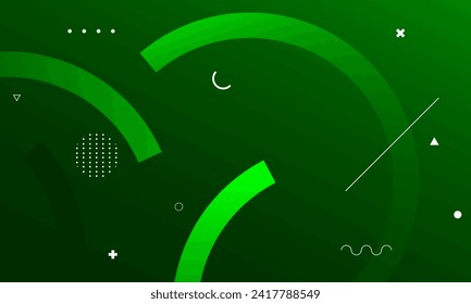 Minimal green geometric background. Vector illustration