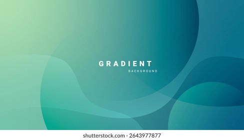 Minimal green gradient background with soft curves.