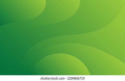 Minimal green gradient wavy background. Abstract Fluid and liquid shapes composition. Eps10 vector