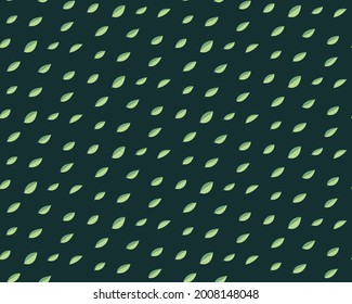 Hojas verdes mínimas sin costura vectorial de fondo. Vista desde arriba. Textura botánica minimalista. Foliage en un verde oscuro. Gráficos creativos modernos para trasfondo, diseño web, cubiertas, empaque...