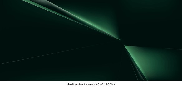 Vetor de fundo de luxo geométrico abstrato do polígono verde mínimo