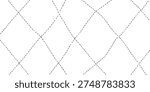 Minimal grey dashed diamond grid pattern with stitched line texture. Abstract geometric lattice background with soft repeating design. Clean modern backdrop for textile, wallpaper, and surface pattern projects. 
