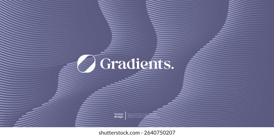 Minimal grey geometric background. Wavy linear pattern for presentation background. Eps10 vector.