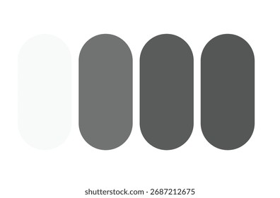 Minimal Grey Monochrome Gradient Color Palette with Frosted Glass Finish | Elegant Modern Abstract Tones