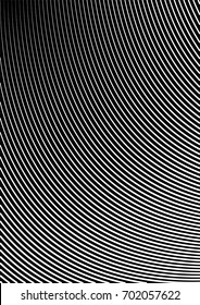 Minimal grey scale A4 cover design. Halftone vector bent uneven lines or stripes, modern business background. Vertical simple cover for presentation, network, computer technology clean background.