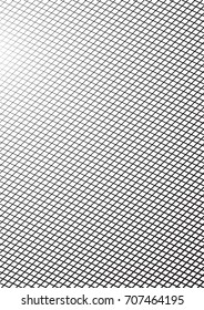 Minimal grey scale A4 cover design. Halftone vector diagonal intersected lines, modern business background. Vertical simple cover for presentation, network, computer technology clean poster background