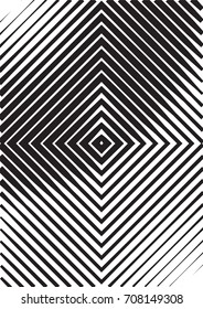 Minimal grey scale A4 cover design. Halftone vector concentric squares, spiral lines, modern business background. Vertical simple cover for presentation, network, computer technology clean background.