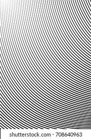 Minimal grey scale A4 cover design. Halftone vector bent uneven lines or stripes, modern business background. Vertical simple cover for presentation, network, computer technology clean background.