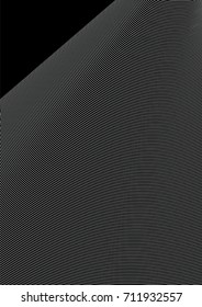 Minimal grey scale A4 cover design. Halftone blend vector diagonal lines or stripes business background. Vertical simple cover for presentation, network or computer technology clean poster background.