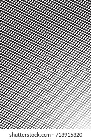 Minimal grey scale A4 cover design. Halftone vector diagonal intersected lines, modern business background. Vertical simple cover for presentation, network, computer technology clean poster background