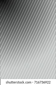 Minimal grey scale A4 cover design. Halftone vector diagonal intersected lines, modern business background. Vertical simple cover for presentation, network, computer technology clean poster background