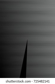Minimal grey scale A4 cover design. Halftone vector horizontal straight lines, modern business background. Vertical simple cover for presentation, network, computer technology clean poster background.