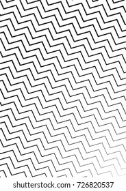 Minimal grey scale A4 cover design. Halftone vector diagonal zigzag lines, modern business background. Vertical simple cover for presentation, network, computer technology clean poster background.