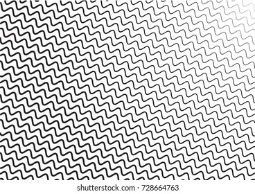 Minimal grey scale A4 cover design. Halftone blend vector diagonal lines or stripes business background. Horizontal simple cover for presentation, network, computer technology clean poster background.