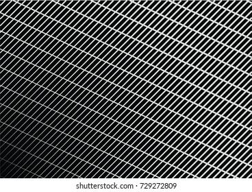 Minimal grey scale A4 cover design. Halftone blend vector diagonal lines or stripes business background. Horizontal simple cover for presentation, network, computer technology clean poster background.