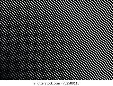Minimal grey scale A4 cover design. Halftone blend vector diagonal lines or stripes business background. Horizontal simple cover for presentation, network, computer technology clean poster background.