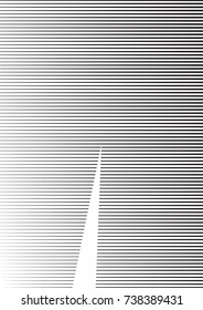 Minimal grey scale A4 cover design. Halftone vector horizontal straight lines, modern business background. Vertical simple cover for presentation, network, computer technology clean poster background.