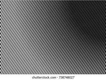 Minimal grey scale A4 cover design. Halftone blend vector diagonal lines or stripes business background. Horizontal simple cover for presentation, network, computer technology clean poster background.