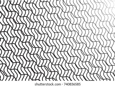 Minimal grey scale A4 cover design. Halftone blend vector diagonal lines or stripes business background. Horizontal simple cover for presentation, network, computer technology clean poster background.