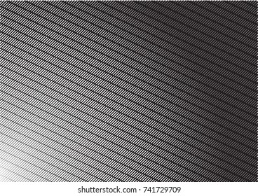 Minimal grey scale A4 cover design. Halftone blend vector diagonal lines or stripes business background. Horizontal simple cover for presentation, network, computer technology clean poster background.