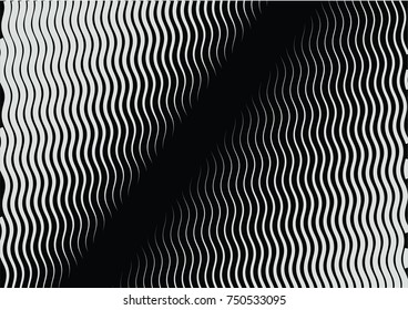 Minimal grey scale A4 cover design. Halftone blend vector diagonal lines or stripes business background. Horizontal simple cover for presentation, network, computer technology clean poster background.