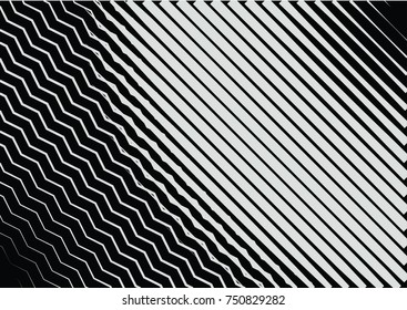 Minimal grey scale A4 cover design. Halftone blend vector diagonal lines or stripes business background. Horizontal simple cover for presentation, network, computer technology clean poster background.