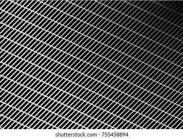 Minimal grey scale A4 cover design. Halftone blend vector diagonal lines or stripes business background. Horizontal simple cover for presentation, network, computer technology clean poster background.