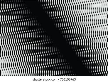 Minimal grey scale A4 cover design. Halftone blend vector diagonal lines or stripes business background. Horizontal simple cover for presentation, network, computer technology clean poster background.